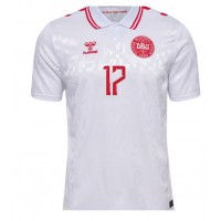 Maglia Calcio Danimarca Victor Kristiansen #17 Seconda Divisa Europei 2024 Manica Corta